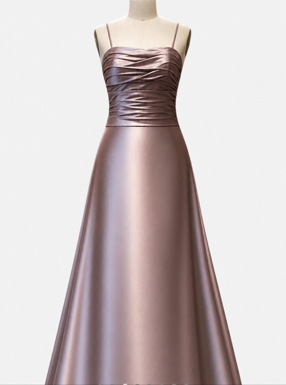 Designer Satin A-Line Evening Dress in Iridescent Mult Color Fabric Metallic Pin